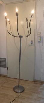 Zilverkleurige staande lamp met 5 beweegbare armen, Ophalen, Zo goed als nieuw, 150 tot 200 cm