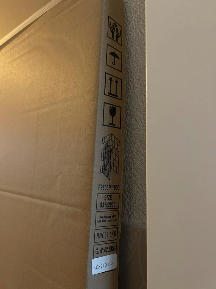 Douchewand van Maxaro : nieuw in doos, Doe-het-zelf en Verbouw, Sanitair, Nieuw, Douche, Glas, Ophalen