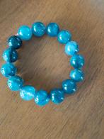 Nieuw!Prachtige CHALCEDOON armband/kraal 1,5 cm, Overige materialen, Blauw, Nieuw, Ophalen of Verzenden