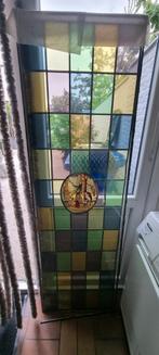 3 HOGE GLAS IN LOOD RAMEN MET AFBEELDING OUDE AMBACHT, Ophalen, Gevelraam of Ruit, Gebruikt, Minder dan 80 cm