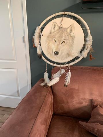Wolf Schilderij / Dromenvanger - Goede Staat beschikbaar voor biedingen