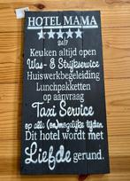 WF Tekstbord Hotel Mama / Moeder – 50 x 80 cm steigerhout, Ophalen, Nieuw