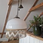 Vintage hanglamp met glazenkap, Antiek en Kunst, Ophalen