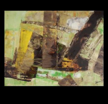 Pieter Haan Gouache Geometrisch abstrakte compositie 1964 beschikbaar voor biedingen