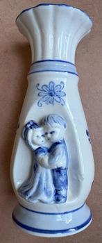 Leuk klein vaasje, stijl: Delfts blauw, 15 cm, Ophalen of Verzenden