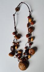 Robuuste bruine ketting, Sieraden, Tassen en Uiterlijk, Kettingen, Ophalen of Verzenden, Gebruikt, Bruin, Overige materialen