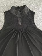 Zwarte top met kanten details maat 36 als nieuw, Maat 38/40 (M), Zwart, Ophalen of Verzenden, Zo goed als nieuw