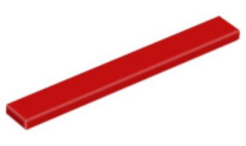 Lego tegels/tiles 1x8 rood 8 stuks beschikbaar voor biedingen