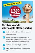 Kortingskaarten efteling, Tickets en Kaartjes, Drie personen of meer, Kortingsbon, Pretpark