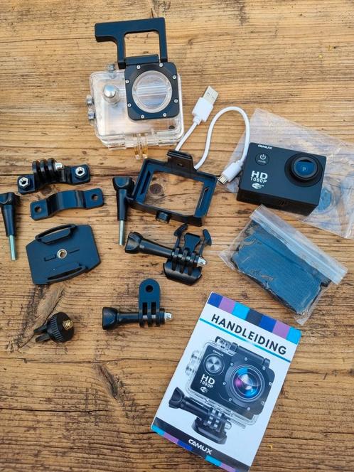 CAMUX HD7-S Action Camera – Waterdicht & Compleet met Access, Audio, Tv en Foto, Actiecamera's, Zo goed als nieuw, Overige merken