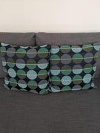 2 blue/green throw pillows, Ophalen, Blauw, Vierkant