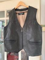 Lederen Gilet Heren Maat L, Ophalen of Verzenden, Gedragen, Maat 52/54 (L), Zwart