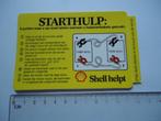 sticker oud SHELL HELPT starthulp auto oldtimer car retro, Verzenden, Zo goed als nieuw, Bedrijf of Vereniging