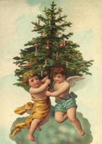 Engeltjes met versierde kerstboom Reliefkaart EF 3009, Verzenden