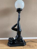 2 gave vintage art deco tafellampen naakt nude 70cm, Ophalen, Minder dan 50 cm