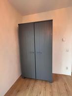 Kledingkast Woood Dennis in staalgrijs, Huis en Inrichting, Kasten | Kledingkasten, Ophalen, Gebruikt, 100 tot 150 cm, 150 tot 200 cm