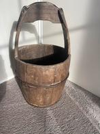 Antieke Houten Emmer - Brocante Decoratie, Ophalen