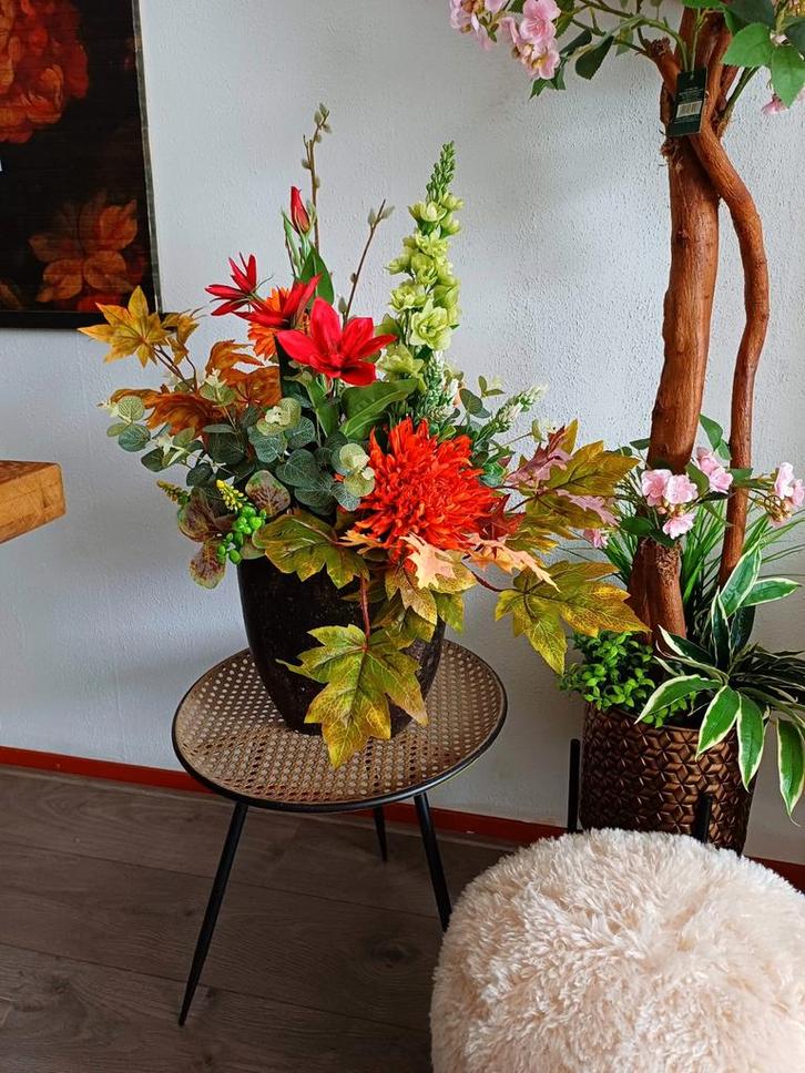 Zijden bloemstuk Prachtige kwaliteit - H50, Huis en Inrichting, Woonaccessoires | Kunstplanten en Kunstbloemen, Nieuw, Binnen