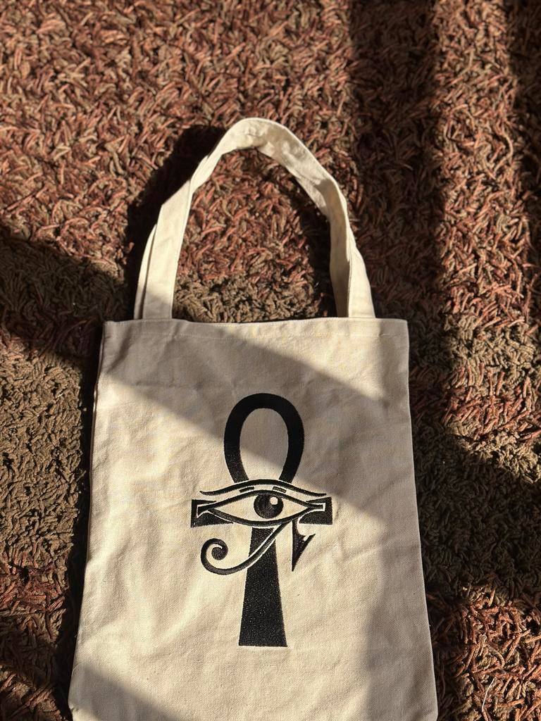 Egyptische Tas met Ankh en Oog van Horus, Sieraden, Tassen en Uiterlijk, Ophalen of Verzenden, Nieuw, Beige, Handtas