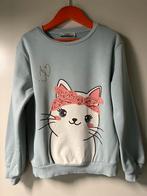 Leuke meisjes trui met poes., Kinderen en Baby's, Kinderkleding | Maat 134, Ophalen of Verzenden, Zo goed als nieuw, Meisje, Trui of Vest