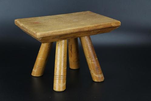 Vintage bijzettafel krukje retro side table plantentafel, Huis en Inrichting, Tafels | Sidetables, Gebruikt, 25 tot 50 cm, Minder dan 50 cm