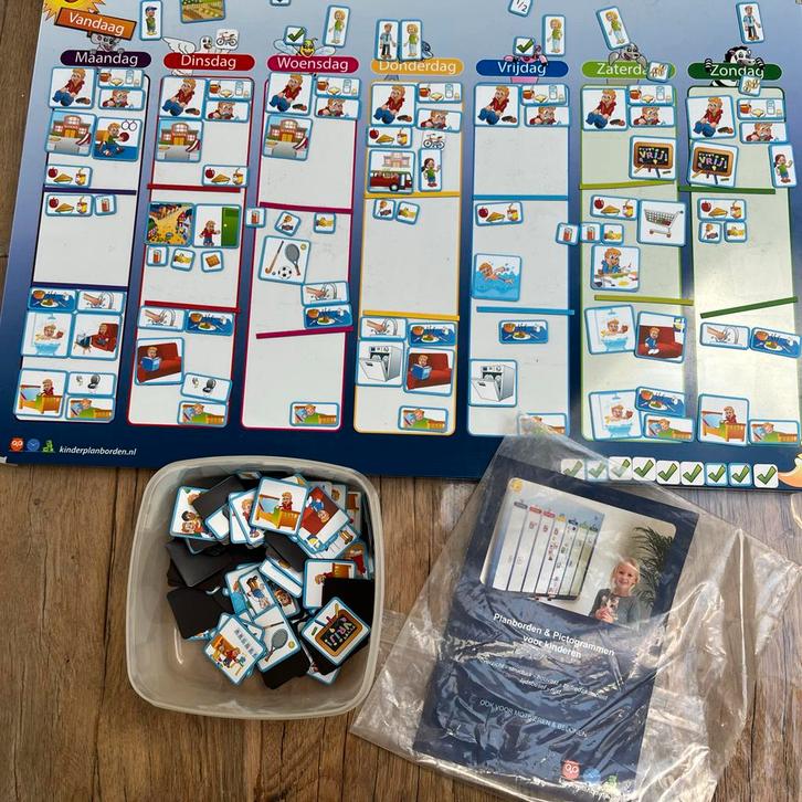 Zeer compleet planbord blauwe ster 60x40, Kinderen en Baby's, Speelgoed | Educatief en Creatief, Zo goed als nieuw, Ophalen of Verzenden