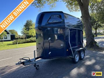 Hotra 2 paards volpolyester trailer zadelkamer 3e remlicht beschikbaar voor biedingen