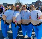 6x opblaasbare carnavalskostuums dikke fitnessinstructeur, Ophalen of Verzenden, Zo goed als nieuw, Carnaval, Kleding