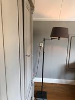 Vloerlamp met linnen kap en hardstenen voet, Huis en Inrichting, Lampen | Vloerlampen, Ophalen, Gebruikt, Metaal, 150 tot 200 cm
