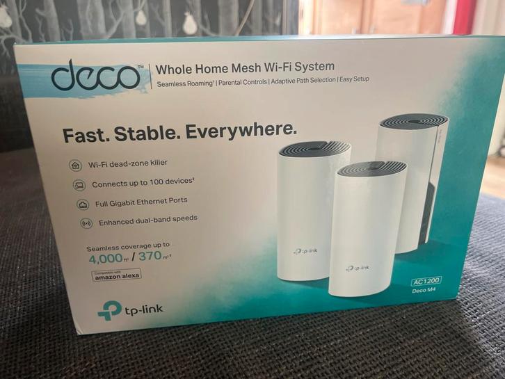 TP-Link Deco M4 Mesh WiFi Systeem, Computers en Software, Powerlines, Zo goed als nieuw, Ophalen of Verzenden