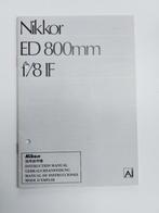Nikon Nikkor ai 800mm 1:8 IF-ED manual IGST, Ophalen of Verzenden, Gelezen, Nikon Nikkor