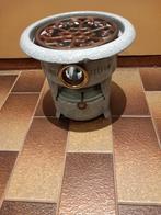 Grijsgewolkt emaille 1pits petroleumstel Orgineel Beccon, Antiek en Kunst, Antiek | Emaille, Ophalen of Verzenden