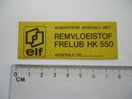 sticker ELF renault oldtimer garage dealer auto retro 4 r8, Verzamelen, Stickers, Verzenden