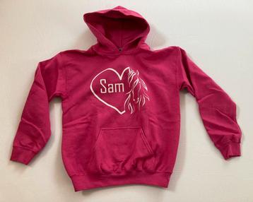 Roze paardensweater, Sam, maat 134/140 beschikbaar voor biedingen