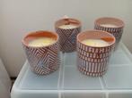 mooie grote kaarsen in aardewerk potten, Overige materialen, Nieuw, Ophalen of Verzenden, Kaars
