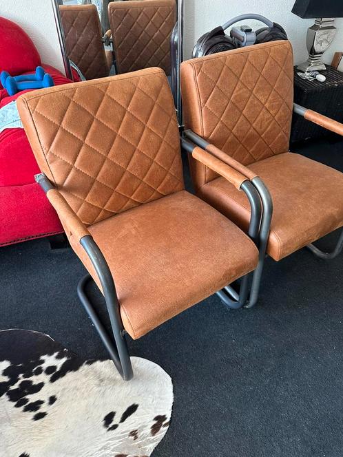 4 Nieuwe Eetkamerstoelen in Kleur Cognac – Topkwaliteit!, Huis en Inrichting, Stoelen, Nieuw, Vier, Bruin, Ophalen of Verzenden