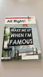 All Right !  3B VMBO-GT Engels, VMBO, Engels, Malmberg, Ophalen of Verzenden