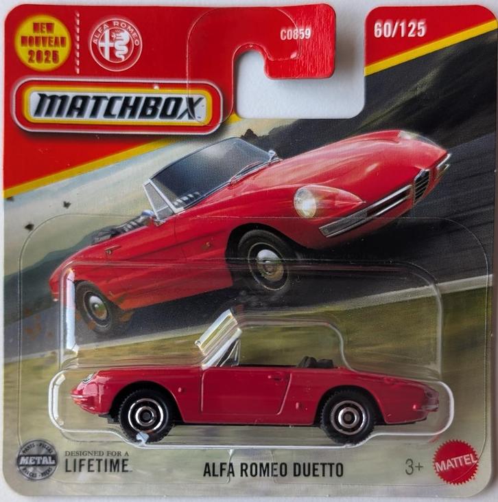 2025 Matchbox Alfa Romeo Duetto, Kinderen en Baby's, Speelgoed | Speelgoedvoertuigen, Nieuw, Ophalen of Verzenden