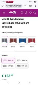 Te koop uittrekbaar windscherm  100x600, Tuin en Terras, Tuinschermen, Ophalen, Nieuw, 200 cm of meer, 100 tot 150 cm