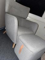 Oorfauteuil met voetenbank, Huis en Inrichting, Fauteuils, Ophalen, Zo goed als nieuw, 75 tot 100 cm, 75 tot 100 cm