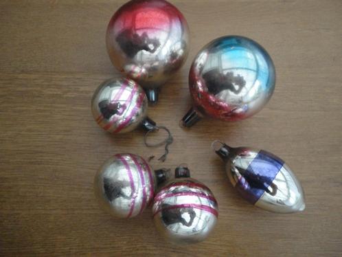 setje van 6 Ajeko kestballen diverse afmetingen, Diversen, Kerst, Gebruikt, Ophalen of Verzenden