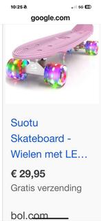 Skateboard met lichtjes in de wielen nieuw!!!!!, Ophalen of Verzenden, Nieuw