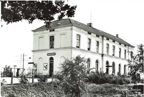 Ansichtkaart station Abcoude, Verzamelen, Ansichtkaarten | Nederland, Ongelopen, Utrecht, 1940 tot 1960, Ophalen of Verzenden