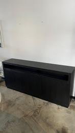Richmond Oakura - dressoir zwart 190cm, Ophalen of Verzenden, Nieuw, Eikenhout, Met deur(en)