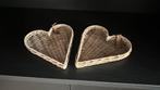 Riviera Maison Rustic Rattan Heart Mini Tray (2x), Ophalen of Verzenden, Zo goed als nieuw, Rond, Riet