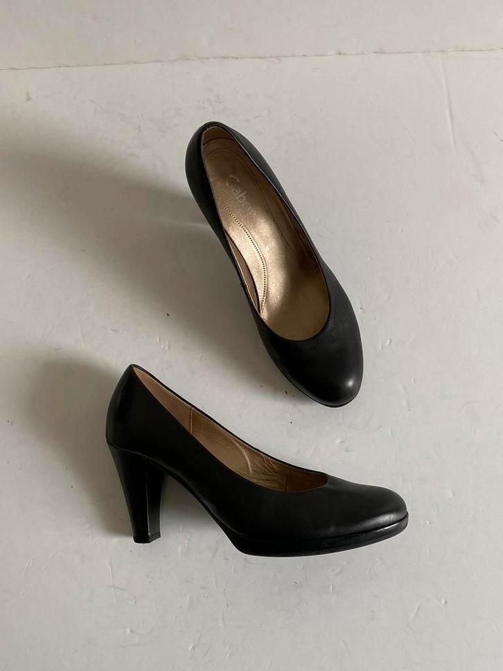i340 Gabor maat 4,5=37,5 leren pumps schoenen leer zwart, Kleding | Dames, Schoenen, Zo goed als nieuw, Zwart, Ophalen of Verzenden