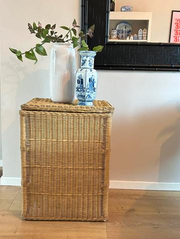 Mooie grote Vintage rotan - riet - bamboe mand - wasmand beschikbaar voor biedingen