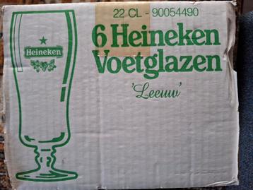 Heineken 5 bierglazen LEEUW. 22 Cl. beschikbaar voor biedingen