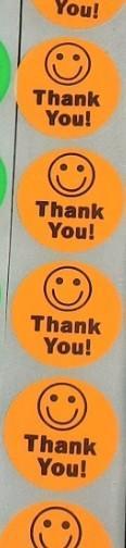 Sluitstickers thank you stickers neon smileys bedankt dankje, Hobby en Vrije tijd, Stickers en Plaatjes, Verzenden, Nieuw, Meerdere stickers