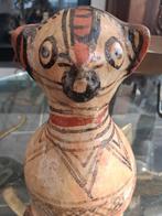 Oud stuk aardewerk dierfiguur uit peru bodemvondst, Antiek en Kunst, Ophalen of Verzenden